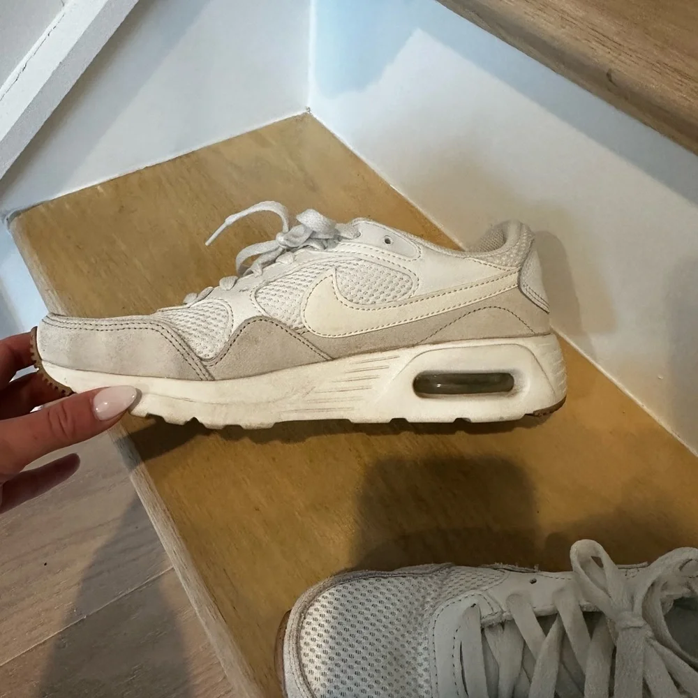 Nike White and Tan Sneakers